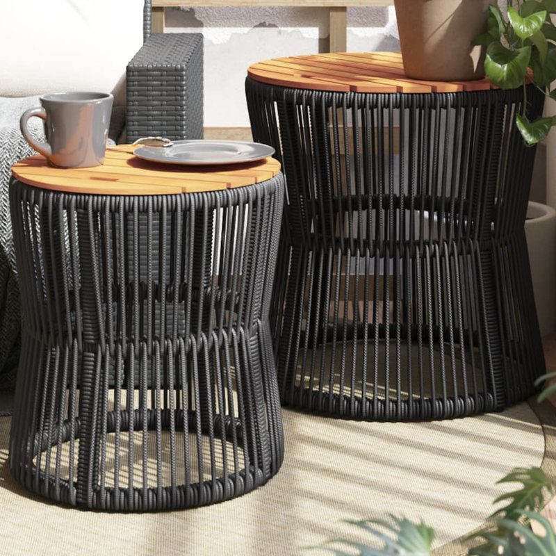 Harwich Round Outdoor Table Sets , 50cm cm W 50cm cm D, Black