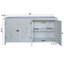 Armoire d'appoint polyvalente avec quatre portes, idéale pour la décoration et l'organisation de la maison, conception rustique pour plusieurs pièces