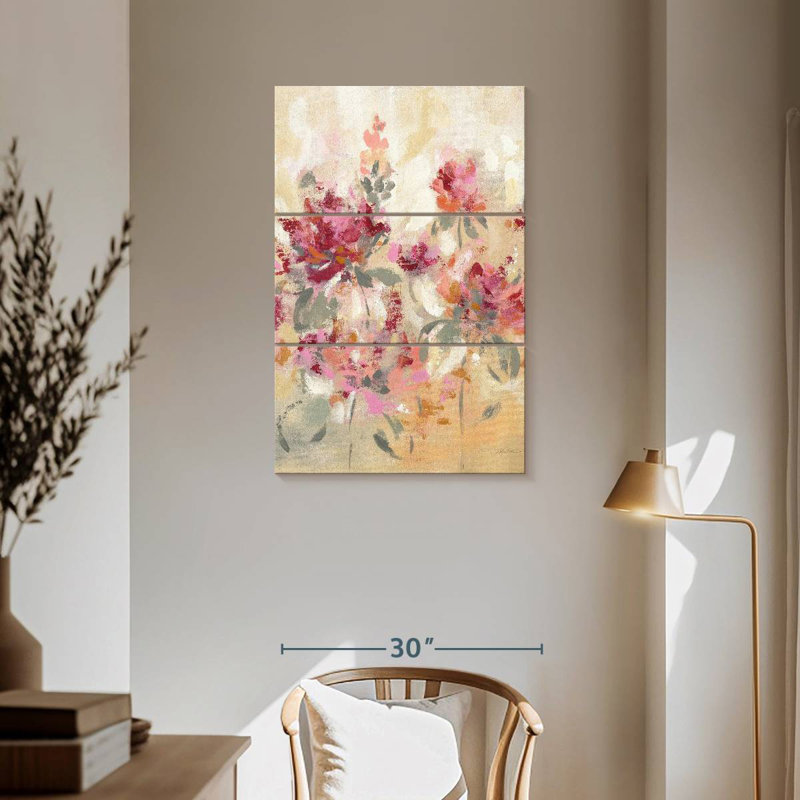 Avery Rustic Floral Reflections I, 57" H x 36" W