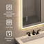 Anti-Fog Rectangular LED Bathroom Mirror, Frameless Gold Spray Edge, Touch Control Mirror-1286566921