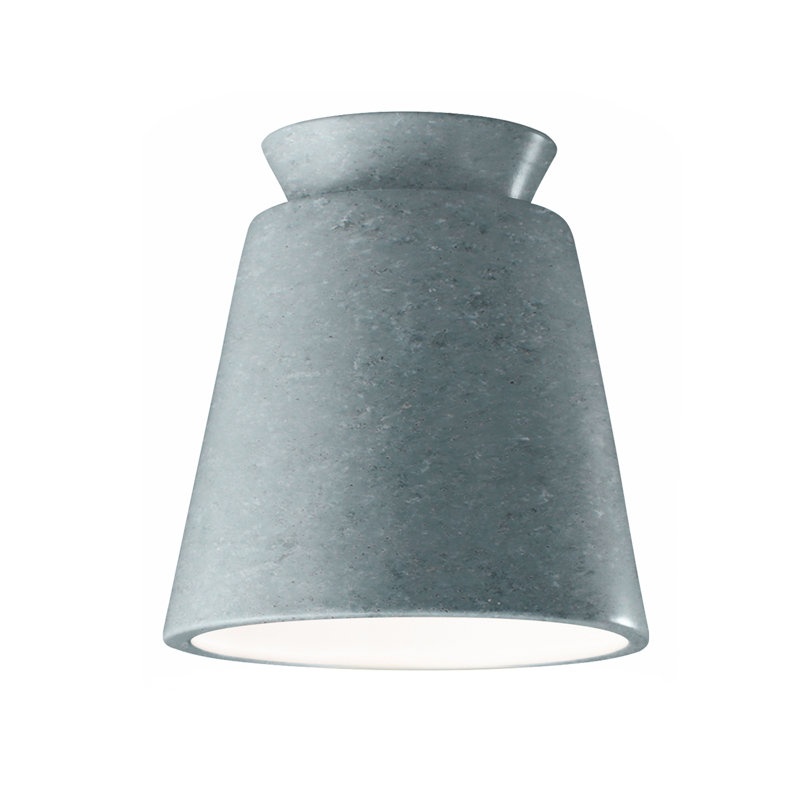 Logan Outdoor Flush Mount, Concrete, Incandescent (Not Included)