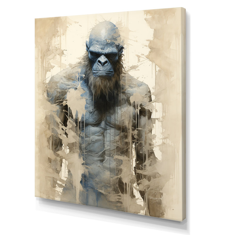 Angry Bigfoot - décoration murale Bigfoot, Toile tendue, 20" H x 12" W
