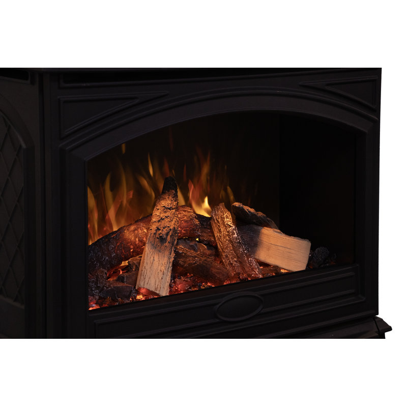 Cassella Black Electric Fireplace, 28.25" H x 23" W x 17.5" D