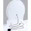 Ensemble de coiffeuse 3 pièces avec miroir à DEL, tabouret rembourré, 2 tiroirs, blanc
