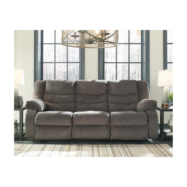 Brown Faux Suede Recliner Sofa - Caravana Furniture