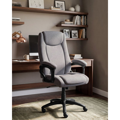 17 Stories Linen Office Chair