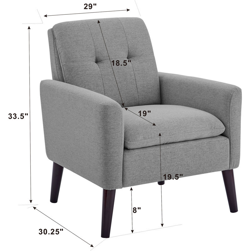 Fauteuil capitonné et rembourré (fauteuil inclus), Jaune