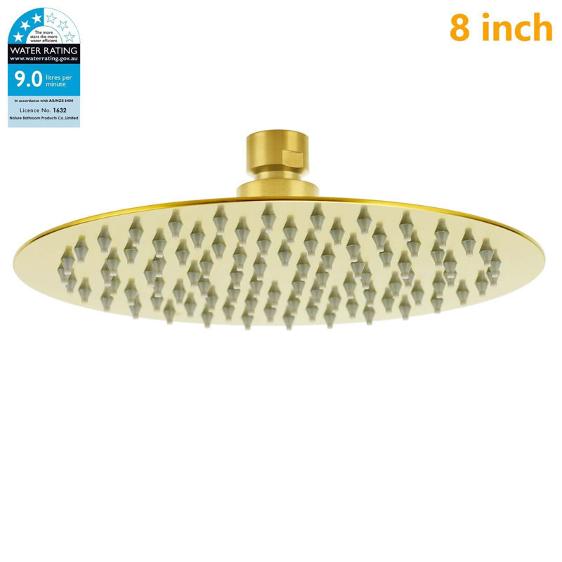Rain Shower Head, Brushed Nickel
