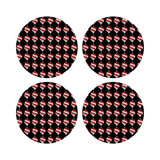 Xmas Ornament Vegan Leather Round Pebble Placemat