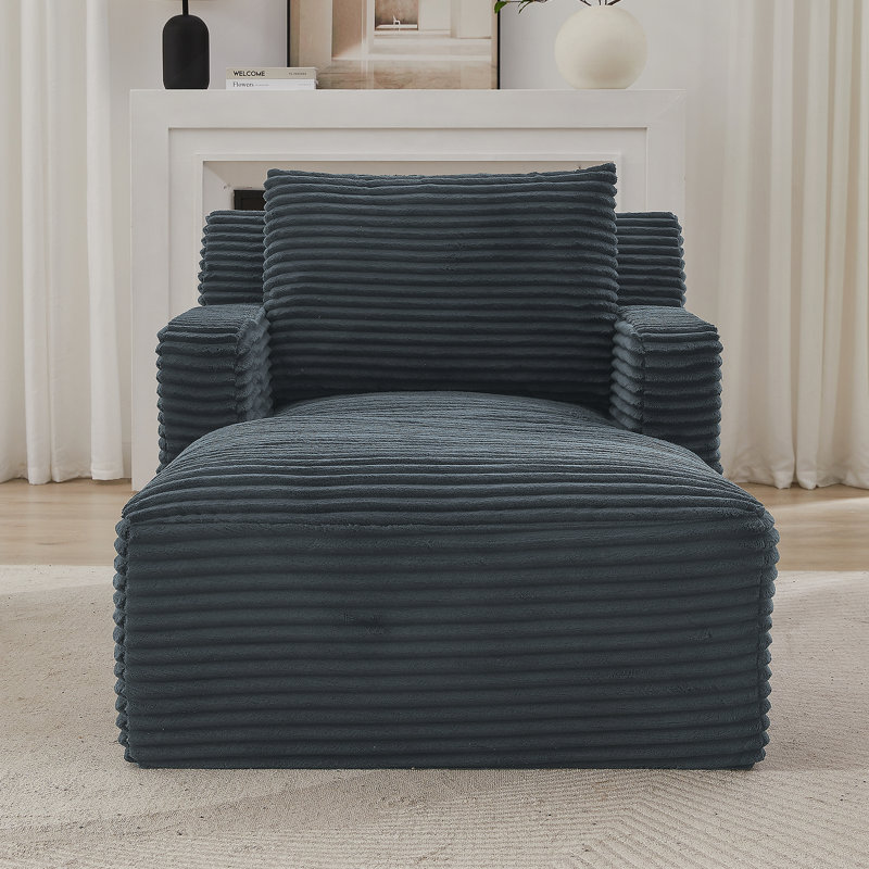 Méridienne intérieure simple, revêtement moderne en velours côtelé, aucun assemblage requis, canapé-lit confortable pour le salon, le bureau, l’appartement