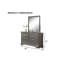 Mobilier de chambre à coucher moderne à 6 tiroirs avec commode moderne en bois gris