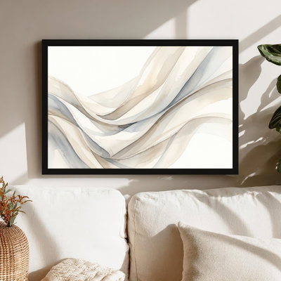 Art mural sur toile noir encadré pour le salon, la chambre à coucher, le bureau ou le vestibule - Décoration murale décorative avec tissu fluide