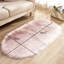 Oval Solid Colour Faux Sheepskin Area Rug-1451587506