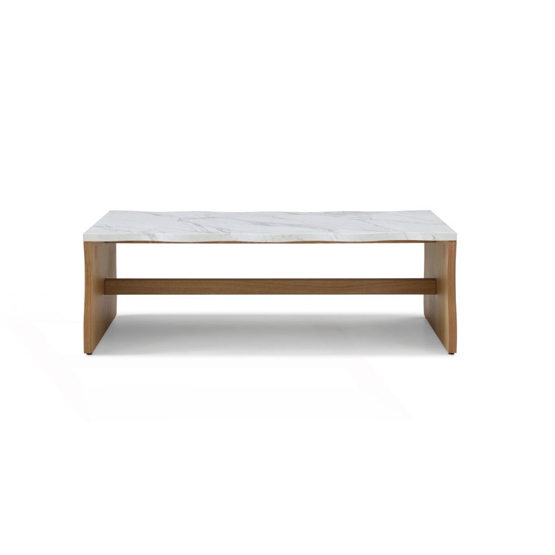 Modern Coffee Table, Organic Shape Accent Table