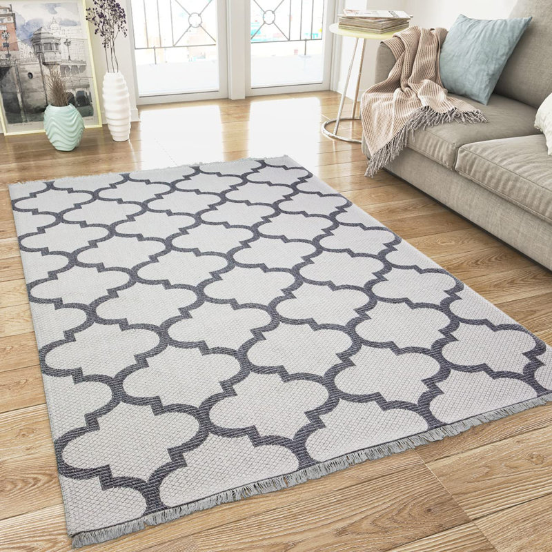 Runner Ibanez Moroccan Cotton Hand Woven Area Rug, Rectangle 190 x 290cm