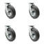 Roulettes pneumatiques avec verrou pivotant
