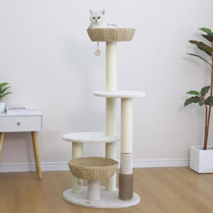 PetPals 15" Cat House with Bed and Scratching Board