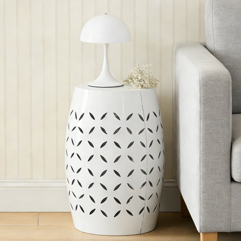 Table d'appoint 12 ", Blanc