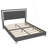Queen Size Upholstered Bed Frame With LED Lights,Modern Velvet Platform Bed With Tufted Headboard-1834906365