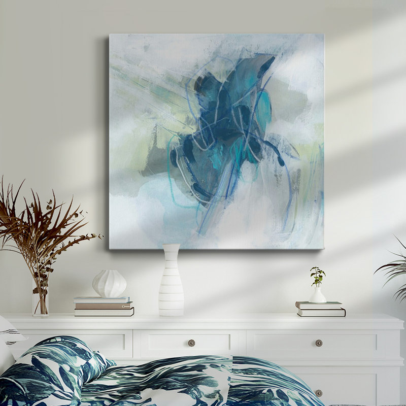 «Blue Chasm III», toile tendue avec châssis 2844583-R, H 10 po x l 10 po x P 1 po