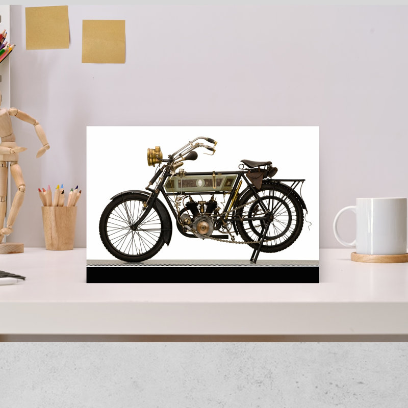 «Alcyon V-Twin Moto», paysage abstrait, nature, H 12 po x l 18 po