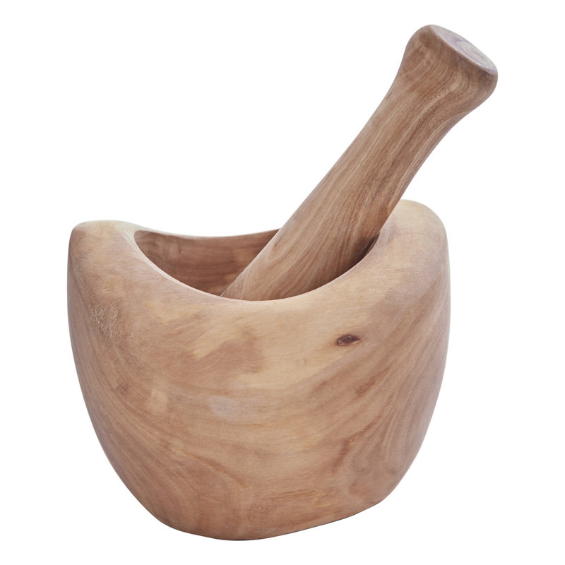 Bester Wood Mortar And Pestle Set