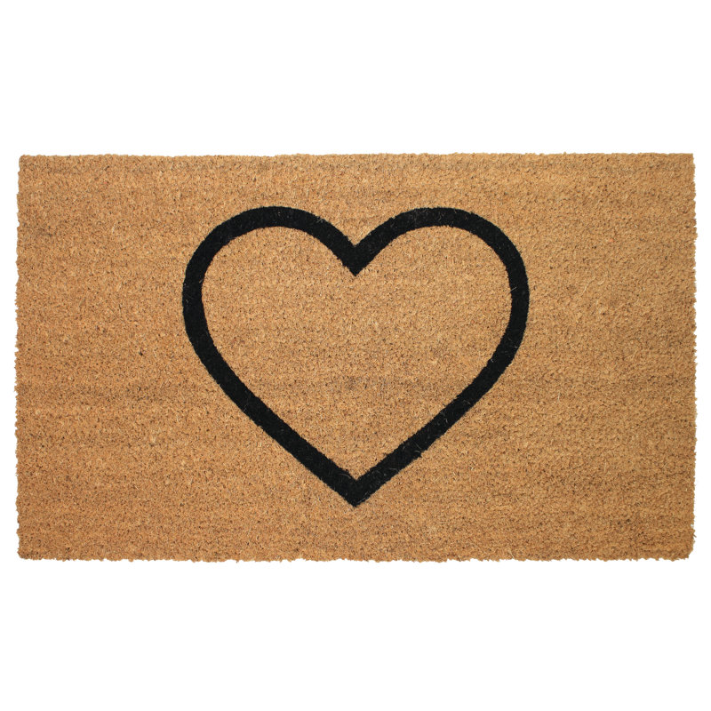 Feofan Heart Outlined Doormat