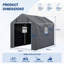 Outdoor Storage Shed 187×100×160cm – Roll-Up Door, 2 Mesh Windows, Steel Frame