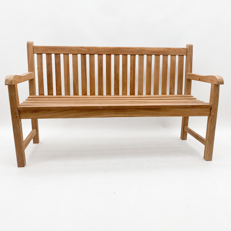 Jamila Wooden Bench, H 93 x W 150 x D 50cm