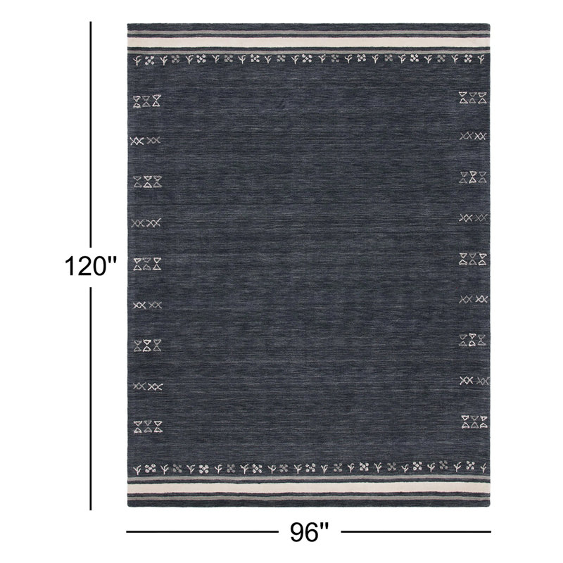 Himalaya Area Rug In Charcoal, Rectangle 8' x 10'