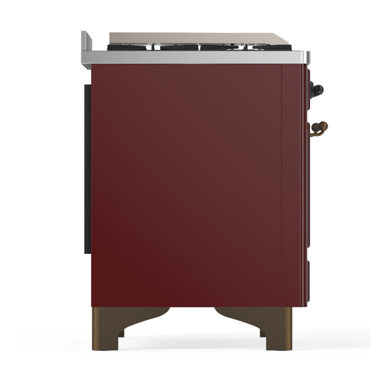 Majestic III Series 60 Inch Dual Fuel Range with 7 Sealed Burners, Griddle, Frenchtop in Antique White (Natural Gas, Copper Trim)