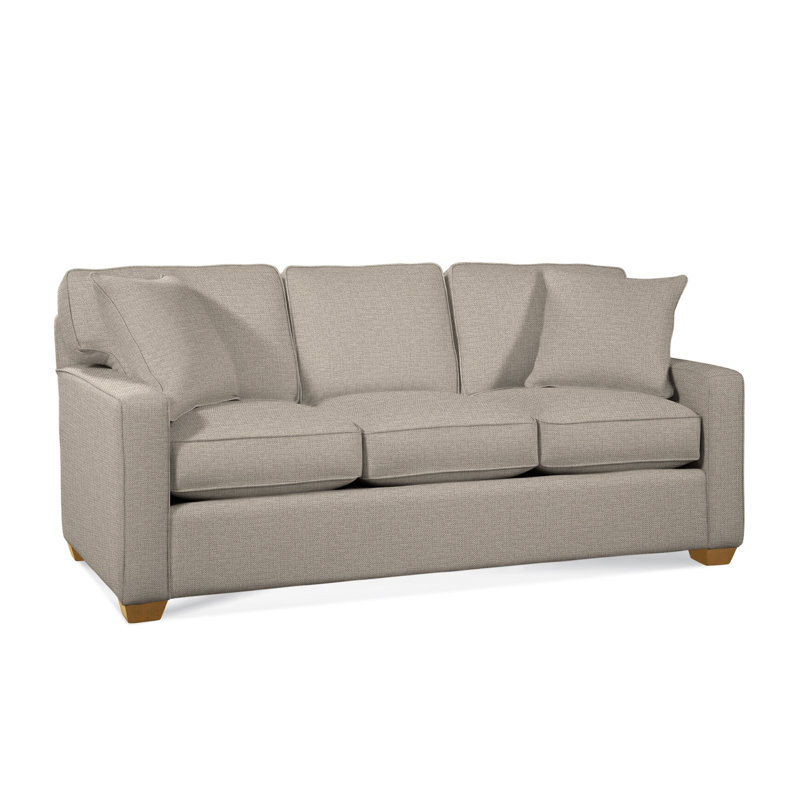 Ellora Upholstered 81'' Sofa, Innerspring Mattress, Havana, Beige Performance Fabric; 0851-73