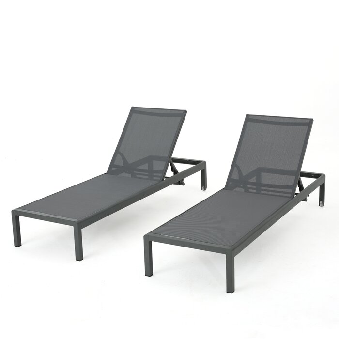 Wade Logan® Caggiano Outdoor Metal Chaise Lounge & Reviews 