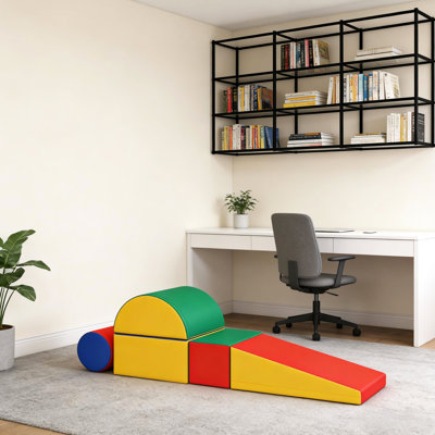 Blocs empilables en mousse souple pour rampe d'escalade de 12 à 36 mois, bâtiment éducatif, similicuir, aucun assemblage requis, housses, facile à nettoyer