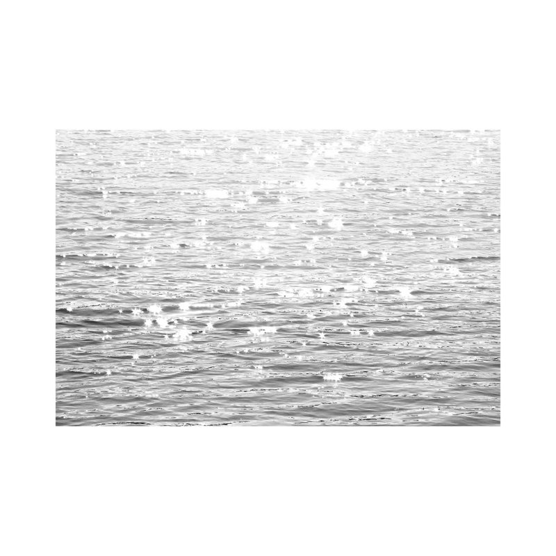 Sunlit Sea Black And White by Maggie Olsen - Wrapped Canvas Print, 20.32 cm H x 30.48 cm W