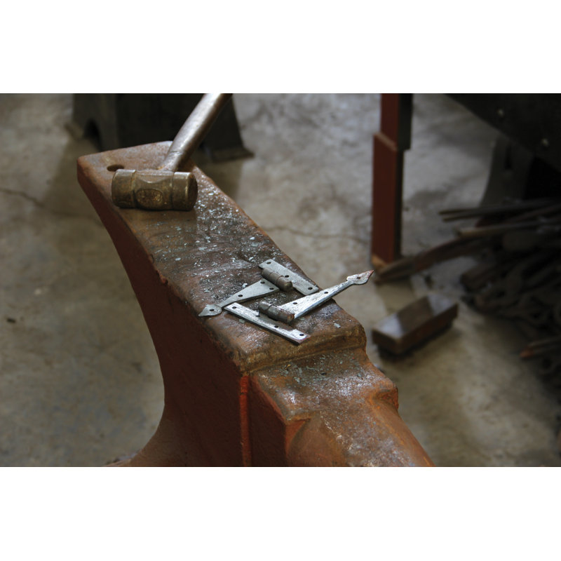 Pair Door Hinges, 8.3cm H x 10.8cm W x 1cm D, Pewter Patina