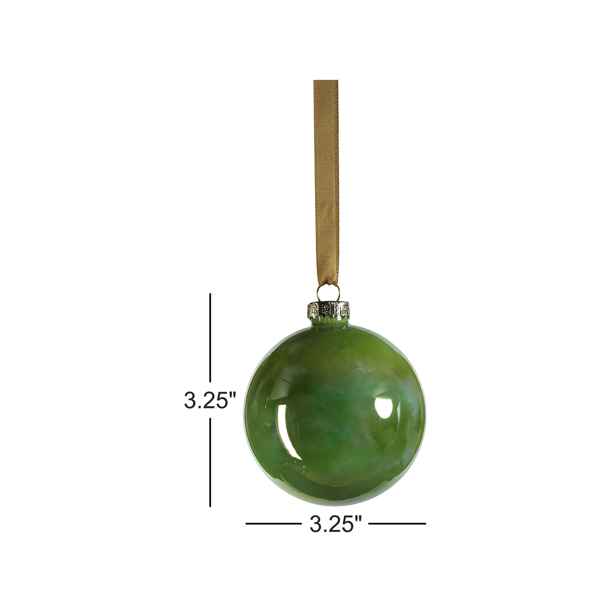 Hendrica The Holiday Aisle® Ball Ornament, 3.25" H x 3.25" W x 3.25" D, Green
