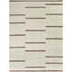 Rectangle Coterie Striped Machine Woven Polyester/Polypropylene Area Rug in Brown/Beige
