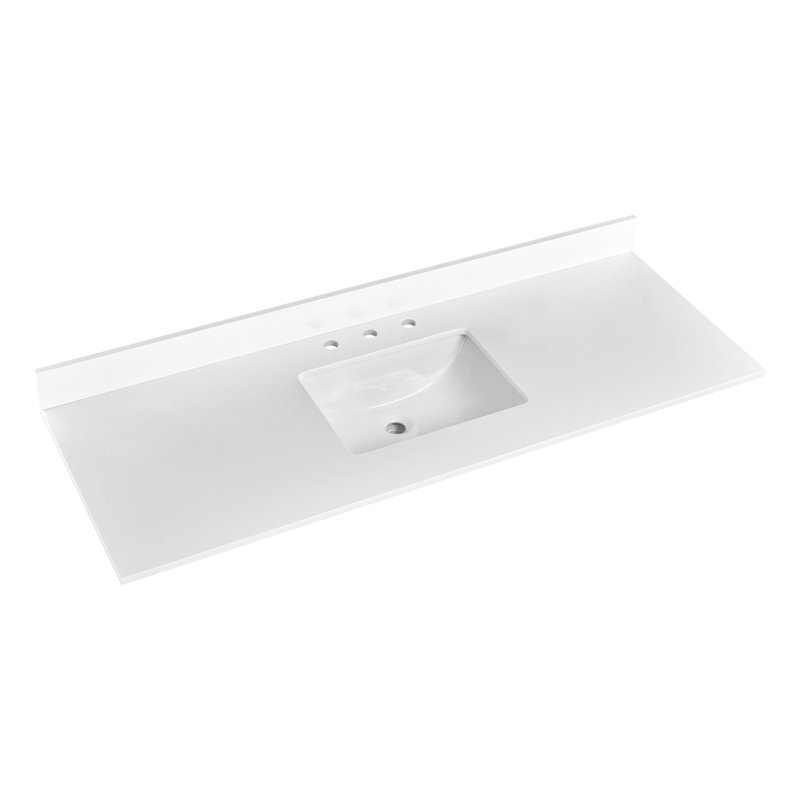 bathroom stone vanity top lightning white, White