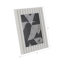 Cadre photo en résine avec motif strié - Cadre photo décoratif pour décoration murale de hall d'entrée ou décoration de bureau - Blanc-560215139