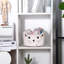 Panier de rangement pour chat tissé avec des oreilles et un jouet décoratif pour animal de compagnie-2059715744