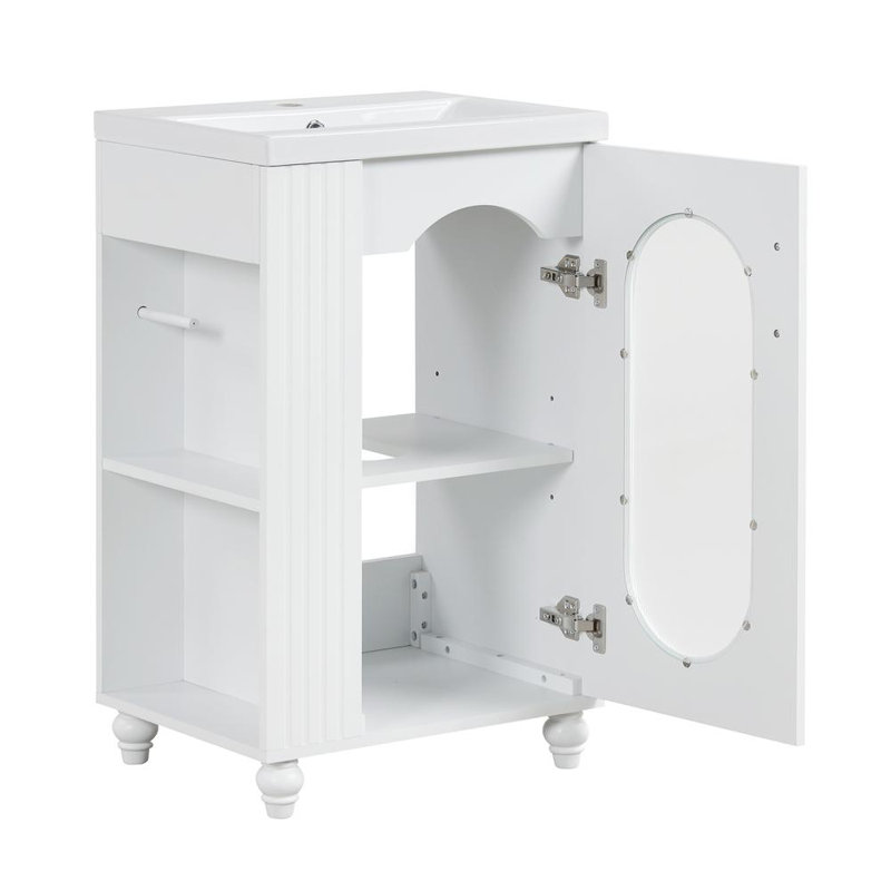 Elegant White Vanity Storage