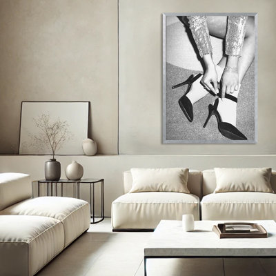 Pop Art & Retro "Disco Feet Baw" Framed Print Wall Art