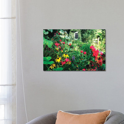 Country Garden, Far Hills, New Jersey by George Oze - Wrapped Canvas Print