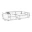 Coussin de canapé modulaire en similicuir noir-1620023029