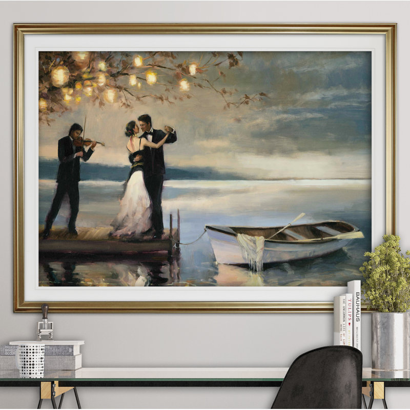 Argene " Twilight Romance " by Steve Henderson, Gold Framed, 24" H x 32" W x 1.5" D