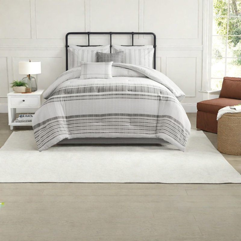 Très grande literie en jacquard de coton, très grand, style maison de campagne