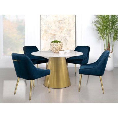 Chantemelle 5-pcs Conical Base Round Dining Set
