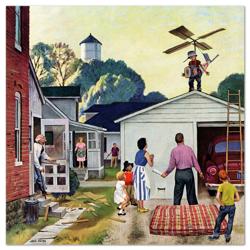 Bambino impara a volare - Square Painting on Glass, 70cm H x 70cm W