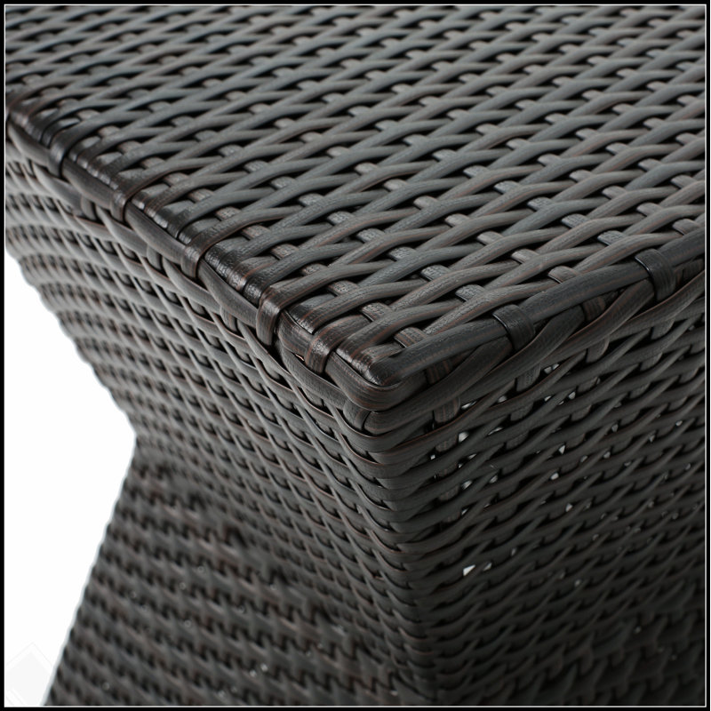 CALHOUN 16 Outdoor Wicker End Table, Weather-Resistant and Stylish for Patio or Poolside Use